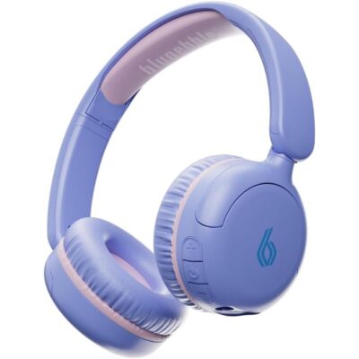 Blupebble Bounce 2-in-1 Wireless & Wired On-Ear Kids Headphones with Microphone - Lavender - BP-KDBOUNCE-LV