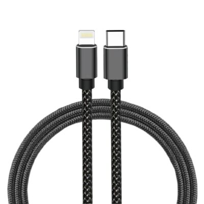 Microdigit Type-C to Lightning Fast Charging Nylon Braided Cable 2m - DCPD237i
