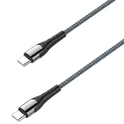 Microdigit Type-C to Type-C Fast Charging Nylon Braided Cable 2m - DCPD269T