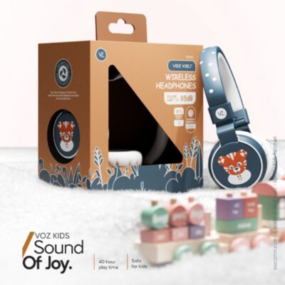 VOZ Kids Bluetooth Wireless Headphones with 85dB Volume Limit for Children - VZK01