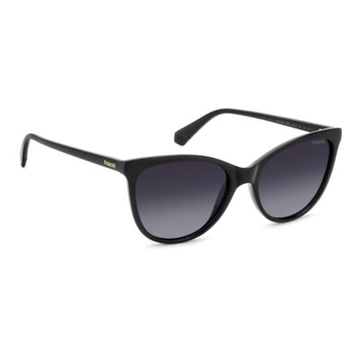 POLAROID Women Polarized Gradient Black Lens Sunglasses Full Frame Cateye Shape 55-17-145mm Black Plastic Frame CR39 Lens - PLD4179/S807WJ