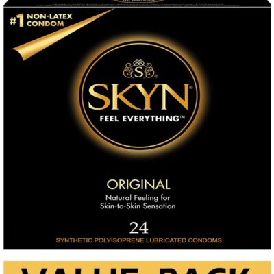 24-Piece Original Natural Feeling Lubricated Non-Latex Condoms For Skin-to-Skin Sensation