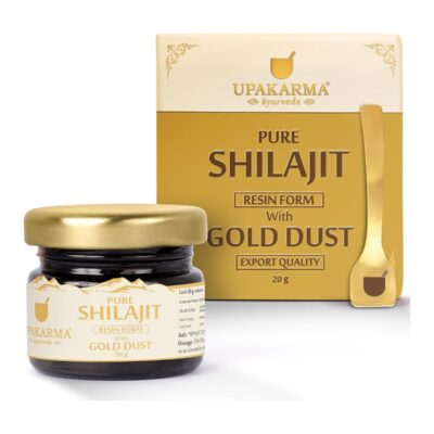 Premium Ayurvedic Pure and Natural Shilajit Gold Resin with Pure Gold Dust Helps Boost Immunity, Energy, Strength, Stamina, and Overall Health - 20 Grams Shilajeet - Pack of 1