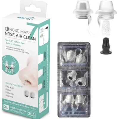 NOSE MASK Nose Air Clean 7 (High End Type) Reusable Breathable Nasal Plugs, Air Filtration for Dust, Pollution, Block Cold Air, Anti Snoring Nasal Snorers, 3EA