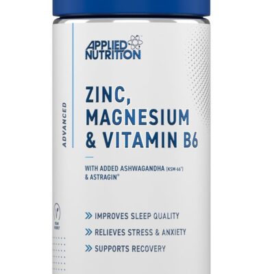 ZMA 90 Caps | Zinc + Magnesium + B6 | Sleep Support, Muscle Recovery & Testosterone Boost | Vegan Friendly