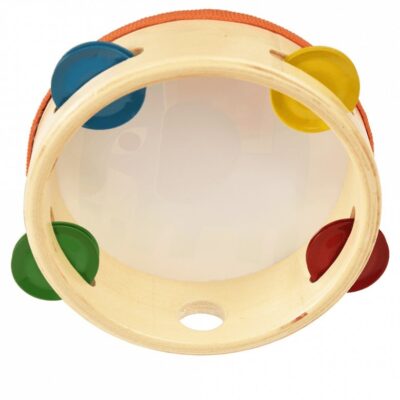 Tambourine | Wild Wonders – Colorful Animal-Themed Musical Instrument for Kids | Safe Wooden Tambourine with Metal Jingles | Fun Rhythm Toy for Toddlers & Preschoolers