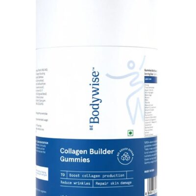Be Bodywise Vegan Collagen Builder Gummies(115mg) With Vitamin C, Glutathione & Hyaluronic Acid 60 Day Pack