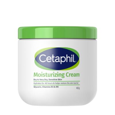 Moisturizing Cream, Dry to Very Dry, Sensitive Skin, Hydrates for 48 hours, Restores skin barrier, Face And Body For Men And Women, Non-Comedogenic ,With Niacinamide And Vitamin B5, Unscented 453grams