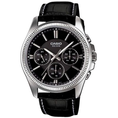 Casio Mtp-1375L-1Avdf Enticer Black Dial Mens Watch