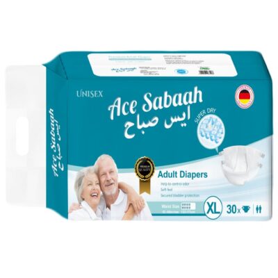 Super Dry Adult Diapers, Size Xl, Soft Feel, Pack Of 30, Waist Size 52-68 Inches, 132-173Cm