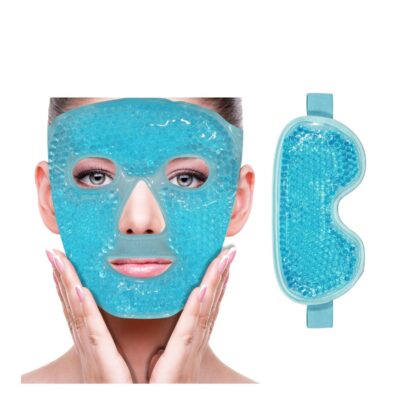 Cold Face Eye Mask Ice Pack Reduce Face Puff,Dark Circles,Gel Beads Hot Heat Cold Compress Pack,Face SPA for Woman Sleeping, Pressure, Headaches, Skin Care