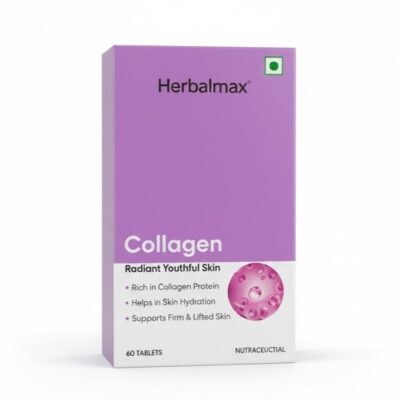 Herbal max Collagen 60 Tablets 800Mg - Supports Skin, Hair, Joints and Nail Health