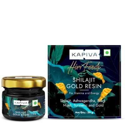 Kapiva Shilajit/Shilajeet Gold Resin - 20g | 500mg/Serving | 40 Servings | Boost Muscle Growth & Stamina | Contains 24 Carat Gold | 100% Ayurvedic