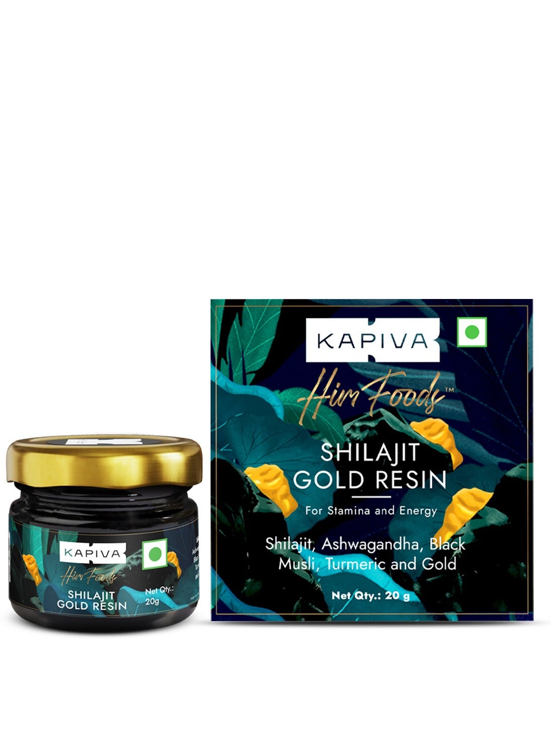 Kapiva Shilajit/Shilajeet Gold Resin - 20g | 500mg/Serving | 40 Servings | Boost Muscle Growth & Stamina | Contains 24 Carat Gold | 100% Ayurvedic