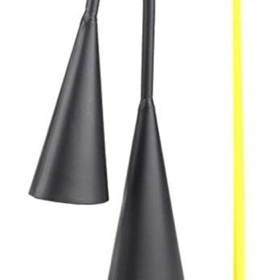 MegArya Agogo Bell Two Tone Handheld Traditional Latin Percussion Instrument with a Plastic Rod Clapper Metal Percussion Rhythm Musical Instrument