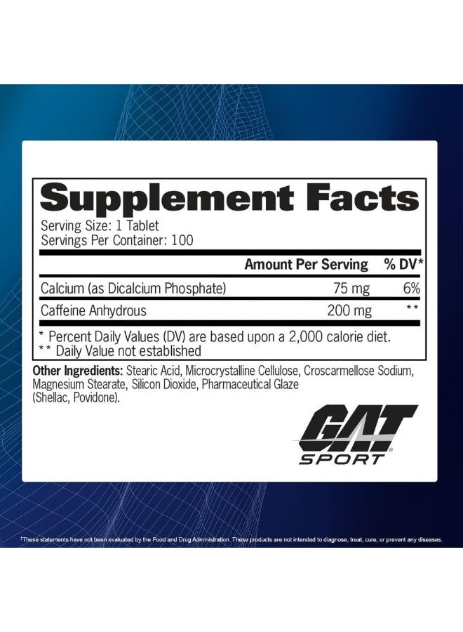 GAT Sport Essentials Caffeine | Pure Energy & Focus (100 Tablets) - Image 4