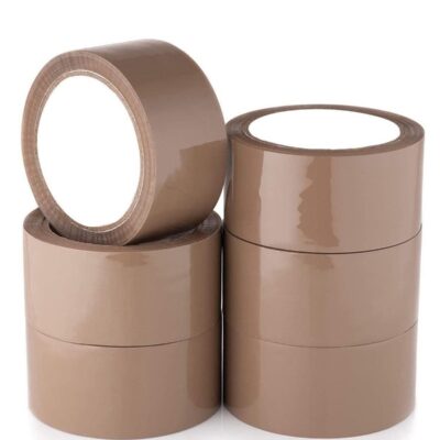 Brown Packaging Tape, 2 inches x 50 yards Strong Heavy Duty Packing Tape for Parcel Boxes, Moving Boxes, Large Postal Bags, Office Use [6 Rolls]