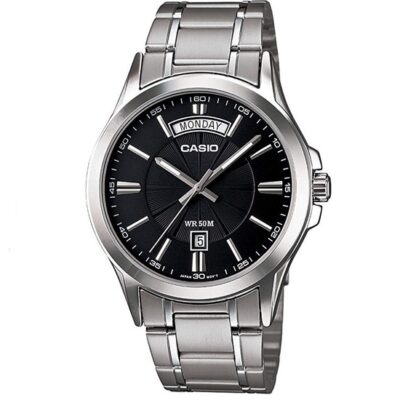 Casio Mtp-1381D-1Avdf Enticer Analog Black Dial Mens Watch