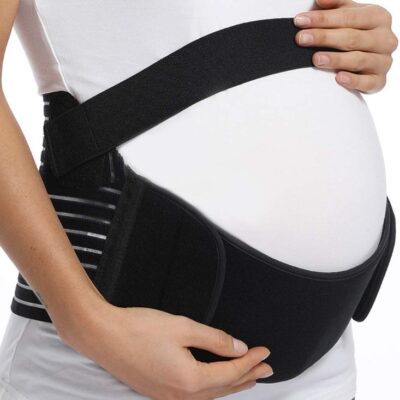Recommended Maternity Belt - Care Breathable Abdomen Support and Pelvic Support - Comfortable Belly Band for Pregnancy 3-in-1 Maternity Support Belt for Back Pain Relief, Premium Pregnancy Belt (Black, XXL)