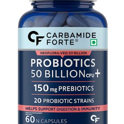 Carbamide Forte Probiotics Supplement 50 Billion for Women And Men 60 Veg Capsules