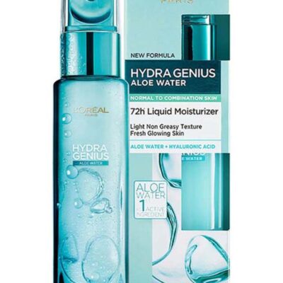 L'Oréal Paris Hydra Genius Aloe Water 72H Liquid Moisturizer Normal to Combination skin White 70ml
