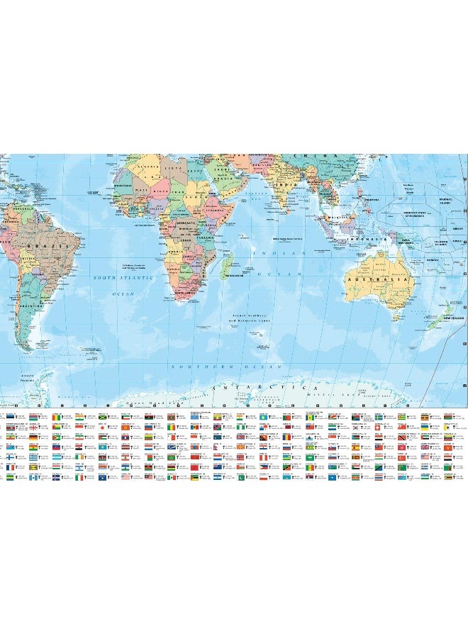 Collins World Wall Laminated Map - Image 3