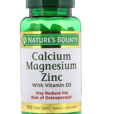 Calcium Magnesium Zinc + D3 - 100 Caplets, Packaging May Vary