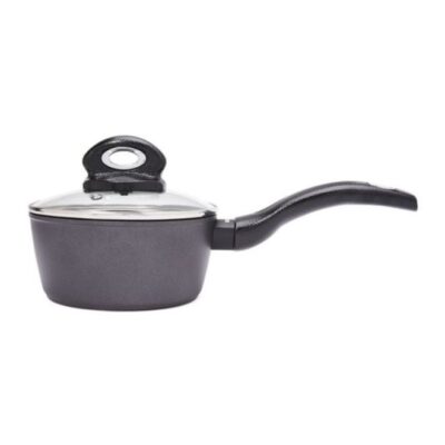 Orion Forged Aluminium Induction Bottom Non-stick Saucepan With Lid Black 16cm