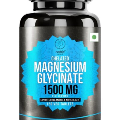 Chelated Magnesium Glycinate 1500MG per serving - 120 Veg Tablets - Supports Bone, Muscle & Nerve Health