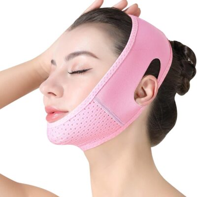 V-Line Lifting Mask Facial Slimming Strap Beauty Face Sculpting Sleep Mask Double Chin Reducer Reusable V-Line Lifting Mask Chin Up Mask Face Lifting Belt Face Lift Belt Chin Strap