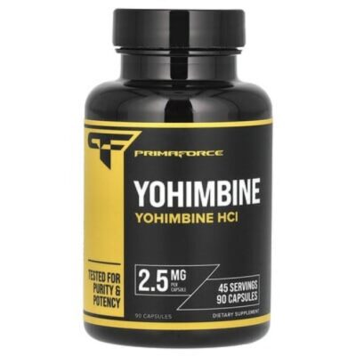 Yohimbine HCl, 5 mg, 90 Capsules (2.5 mg per Capsule)