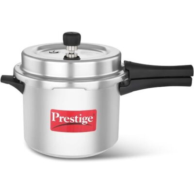 5.00Liters Prestige Popular Plus Svachh Aluminium Pressure Cooker, 5.0 Litre - Silver, Medium (10173) silver