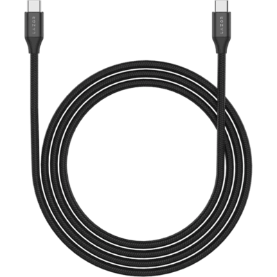 Lazor CT29 Swift Premium Nylon Braided And Fast Charging Cable Type C To Type C With Pd60W With Super Strong Kevlar Material 3M