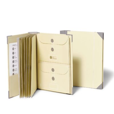 2025 Updated Edition Document Organizer|Custom Dyed Cloth Bound Expanding File Folder for Important Papers, Emergency Binder,Birth Certificates,Social Security Cards, and Passports