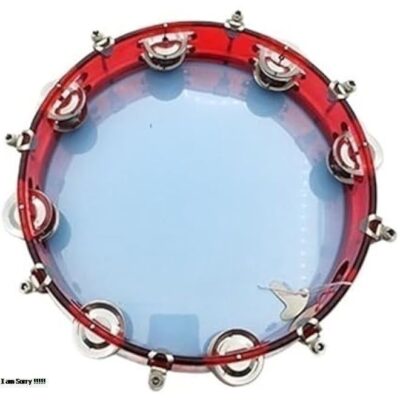 Handheld Double Row Tambourine Percussion Drum - Multiple Colors Available