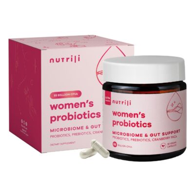 Nutrili Women Probiotics | For Women with Prebiotics, Cranberry & D-Manose | Digestion, Vaginal & pH Balance