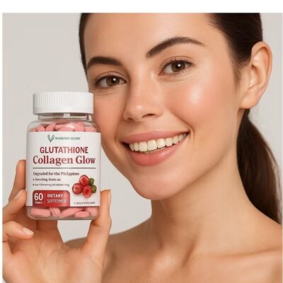 Nature Glow Collagen Glow with Glutathione | 60 Gummies | Skin Whitening, Anti-Aging, Cranberry Flavored Supplement