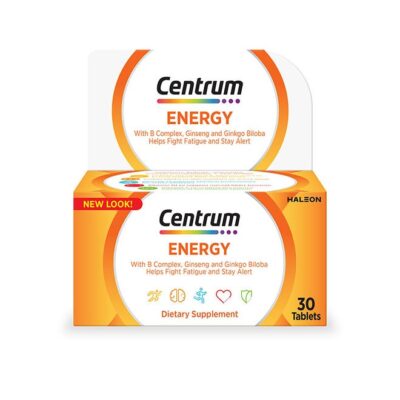 Centrum Energy Multivitamin with Ginseng and Gingko Biloba 30 Tablets