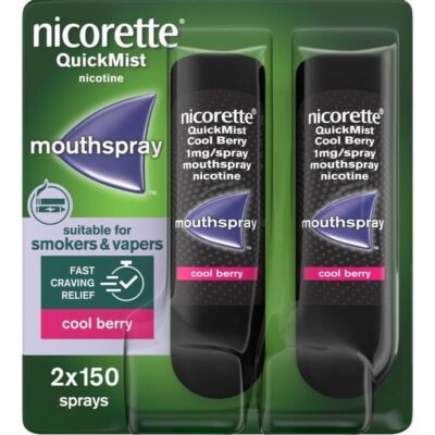 Quickmist Mouth Spray, Cool Berry - 2 x 150 Sprays