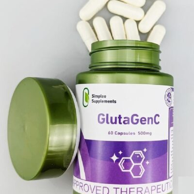 Simplee GlutaGenC Glutathione Supplement – 500mg, 60 Capsules | Skin Brightening & Antioxidant Support