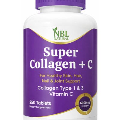 Super Collagen With Vitamin C for Hair, Skin, Nails & Joints – 6000MG - 250 Tablets