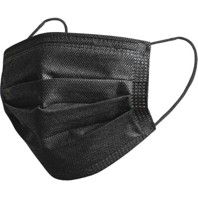 Disposable Face Mask with Comfortable Ear Loop (50 Pieces, Black)