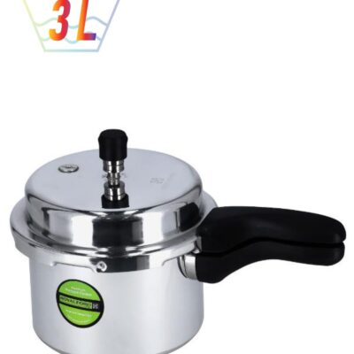 3L Aluminium Pressure Cooker Heavy Duty Induction Compaitable Uniform Heating Convenient To Use High Quality Aluminium Silver