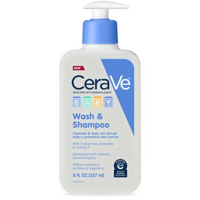 CeraVe Baby Wash & Shampoo 237ml – Gentle, Tear-Free, Fragrance-Free Cleanser