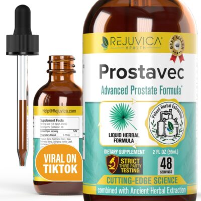 Prostavec Advanced Prostate Support Supplement Liquid Formula for Faster Absorption with Pygeum Saw Palmetto Stinging Nettle Turmeric Damiana Vegan NonGMO 2 fl oz
