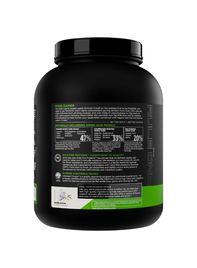 RULE1 - MASS GAINER 8 SERV VANILLA CRÈME - Image 2