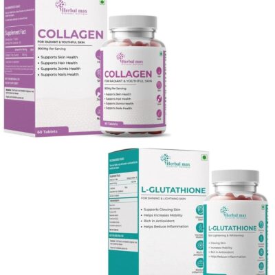 Herbal max Collagen and L-Glutathione to boost Skin Repair for Youthful and Radiant Skin