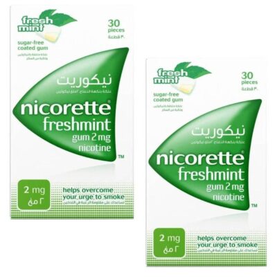 Freshmint Sugar Free Coated Gum 2 Mg Nicotine, 30 Pieces, 2 Packs