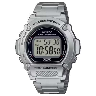 Casio W-219HD-1AVDF Men Digial Watch Silver