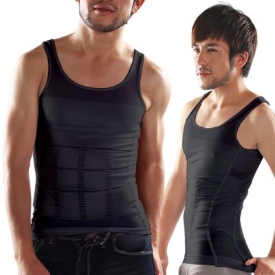 Slim N Lift Slimming Shirt For Men- Black, XXL